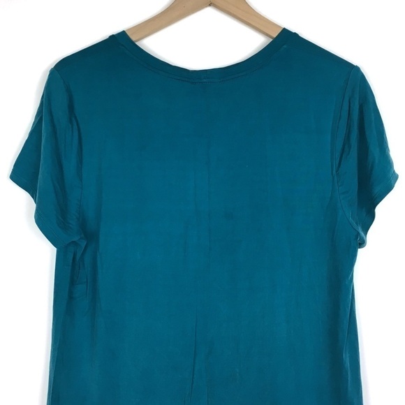 DOLAN Anthropologie Loren Shift Dress Turquoise Minimalist Lagenlook Medium NWT - Picture 7 of 16